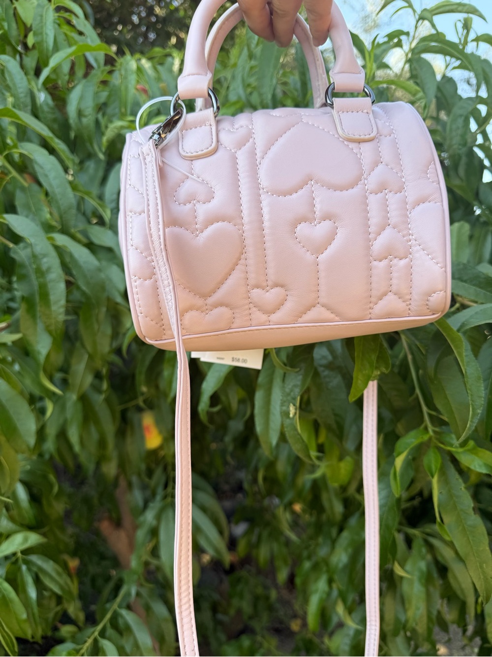 Betsey Johnson Quilted Heart Crossbody Handbag - Picture 3 of 6